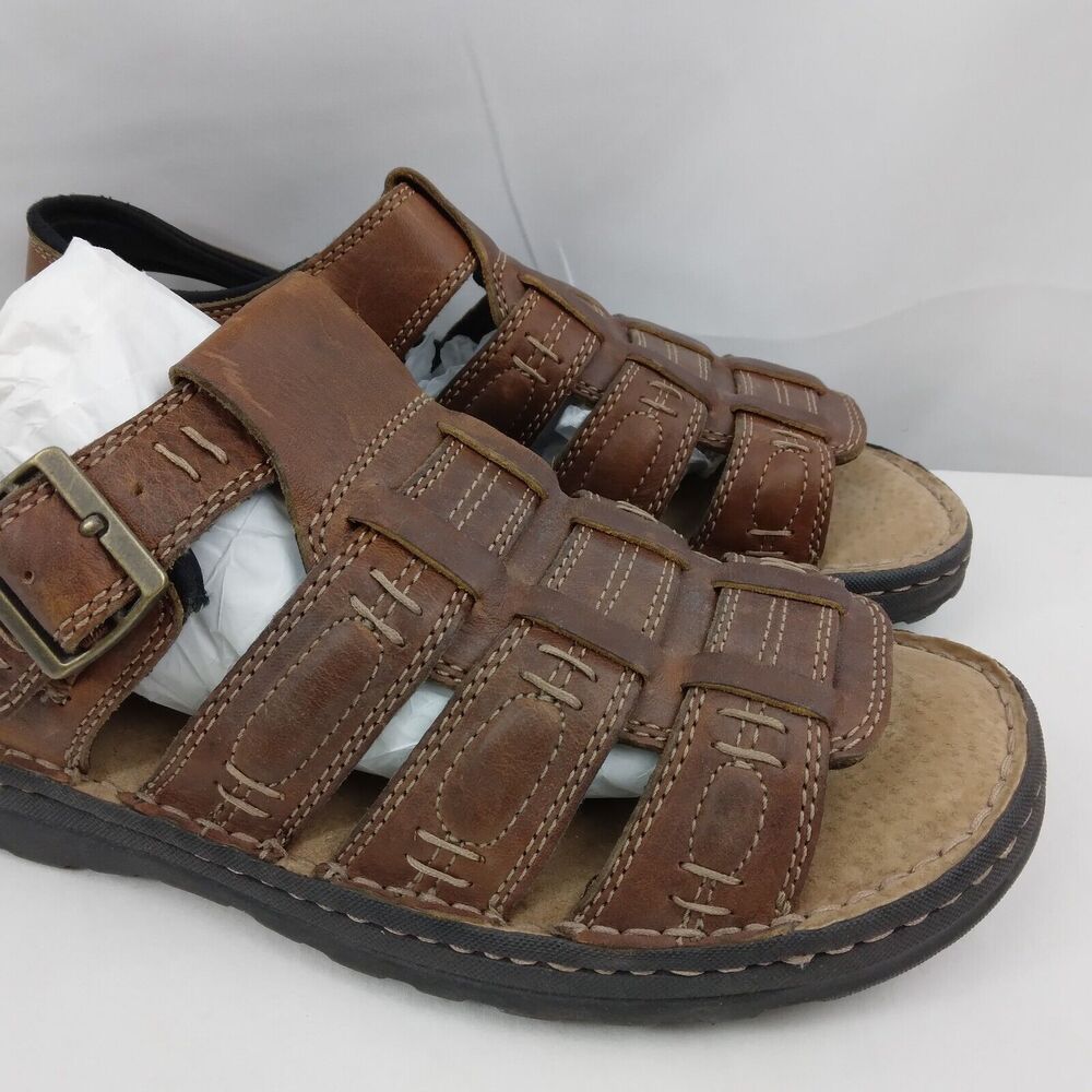 Journeys Fisherman Open Toe Sandals Brown Leather Y2K 90s Shoes Mens Size 10 M - Picture 2 of 13